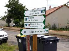 Panneaux directionnels pour la VOIE VERTE Chinon-Richelieu (37)