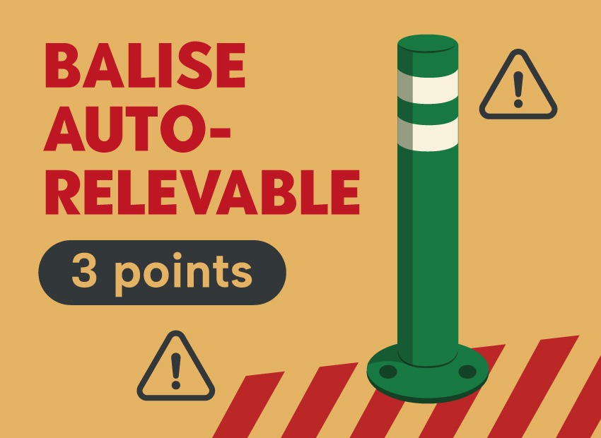 Balise auto-relevable 3 points